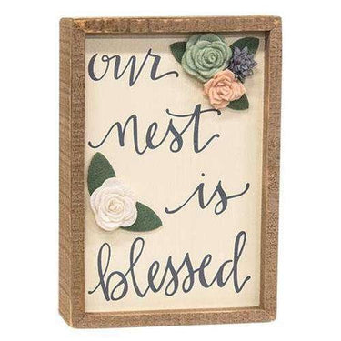 Our Nest Inset Box Sign - The Fox Decor